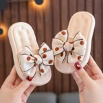 Claquettes Filles Noeuds A Pois 5