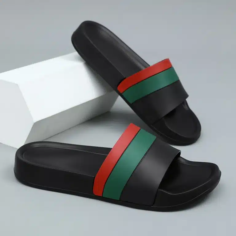 Chausson Rayé Tricolore Pour Homme 1