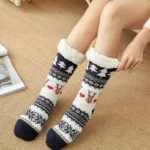 Chausson Chaussette Noël Bleu Marine 1