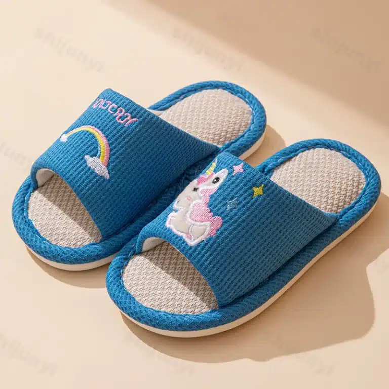 Chaussons Licorne Claquettes Lin 5
