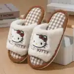 Pantoufles Hello Kitty A Carreaux 5