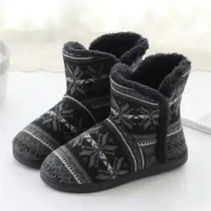 Bottines d'intérieur fourrées Homme Flocons 2