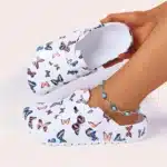 Sabots Blancs Avec Papillons 1