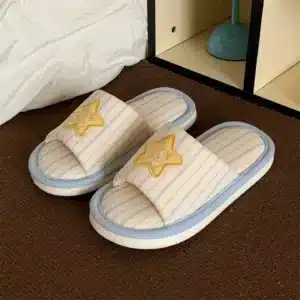 Chaussons Rayés Avec Étoile Femme 1
