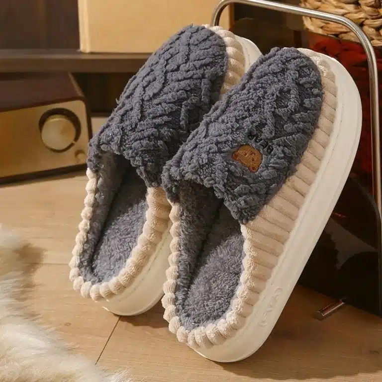 Pantoufles Hiver Mixtes Ours Semelle Epaisse 3