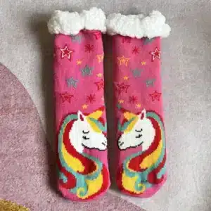 Chaussons Chaussettes Licorne Kawaii 1