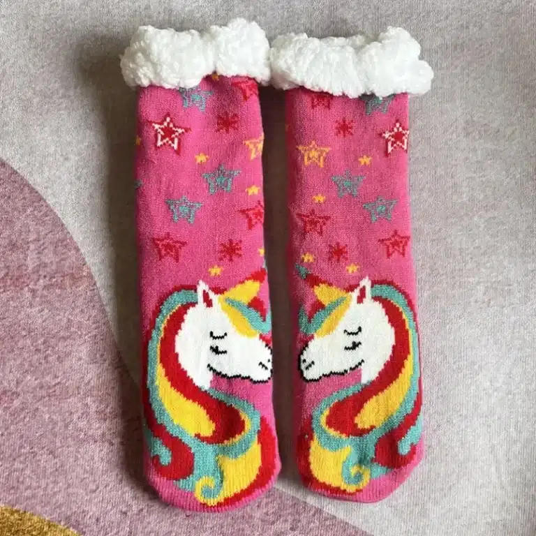 Chaussons Chaussettes Licorne Kawaii 1