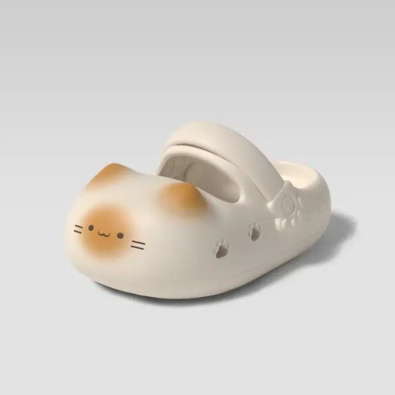 Chaussons Sabots Ouverts Chat Pour Femme 1