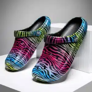 Sabots Crocs Colorés Femme Zébrés 2