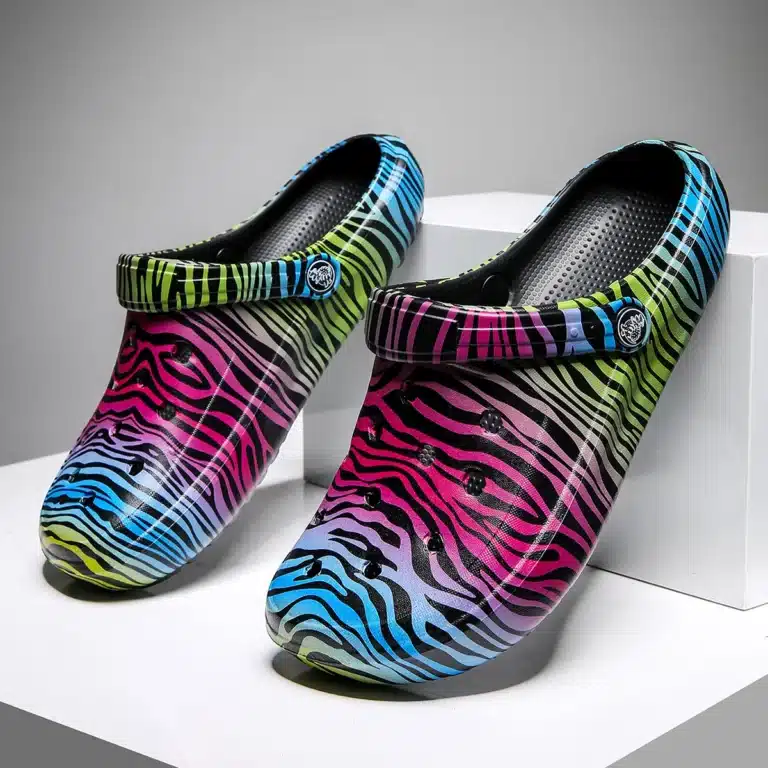 Sabots Crocs Colorés Femme Zébrés 2