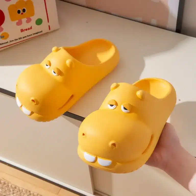 Chaussons Été Tête D\'Hippopotame Rigolo 8