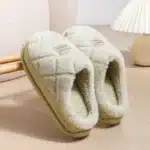 Chaussons Compensés À Carreaux Pour Femme 26