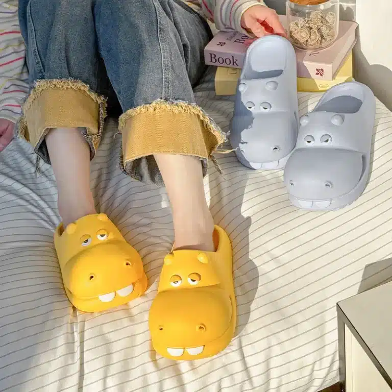 Chaussons Été Tête D\'Hippopotame Rigolo 5
