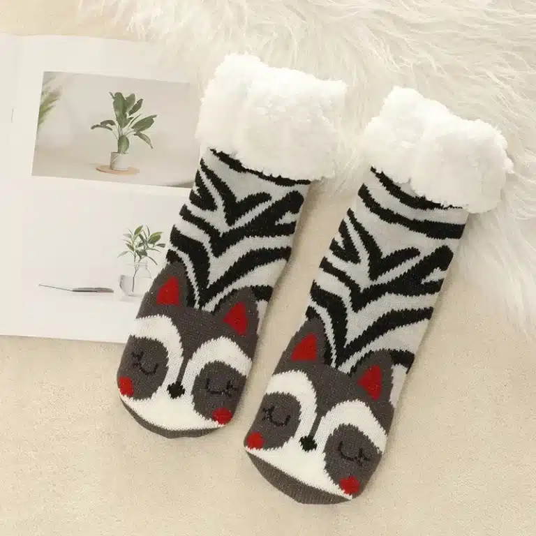 Chaussons Chaussettes Animaux Femme 4