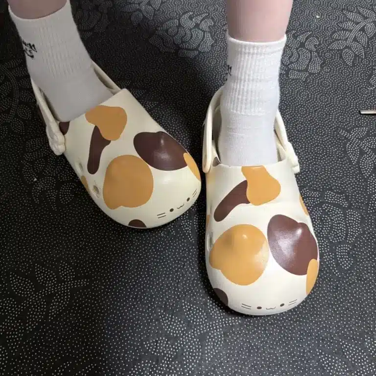 Chaussons Sabots Chat Tâcheté Pour Femme 1