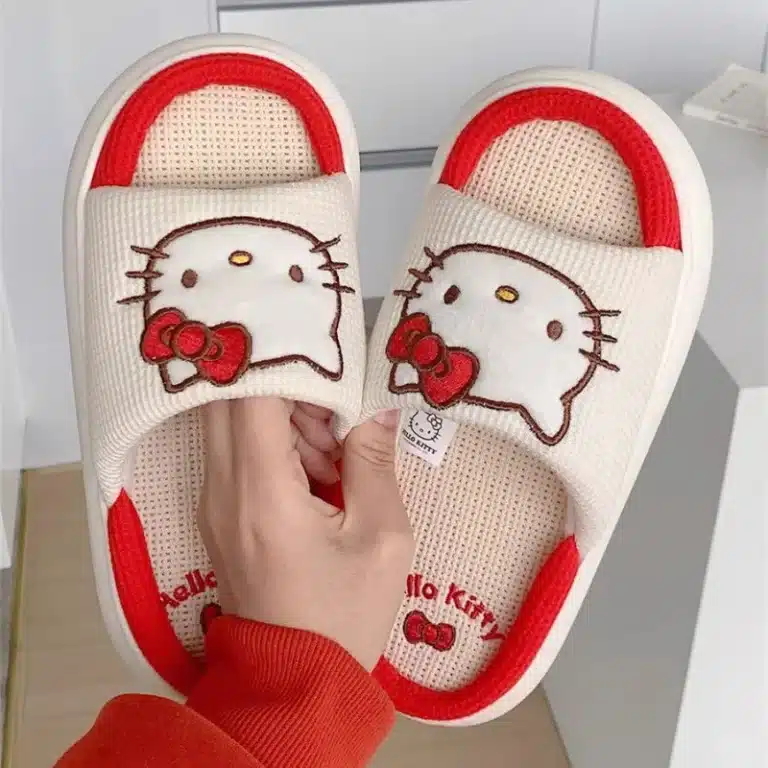 Pantoufles Hello Kitty En Lin 3
