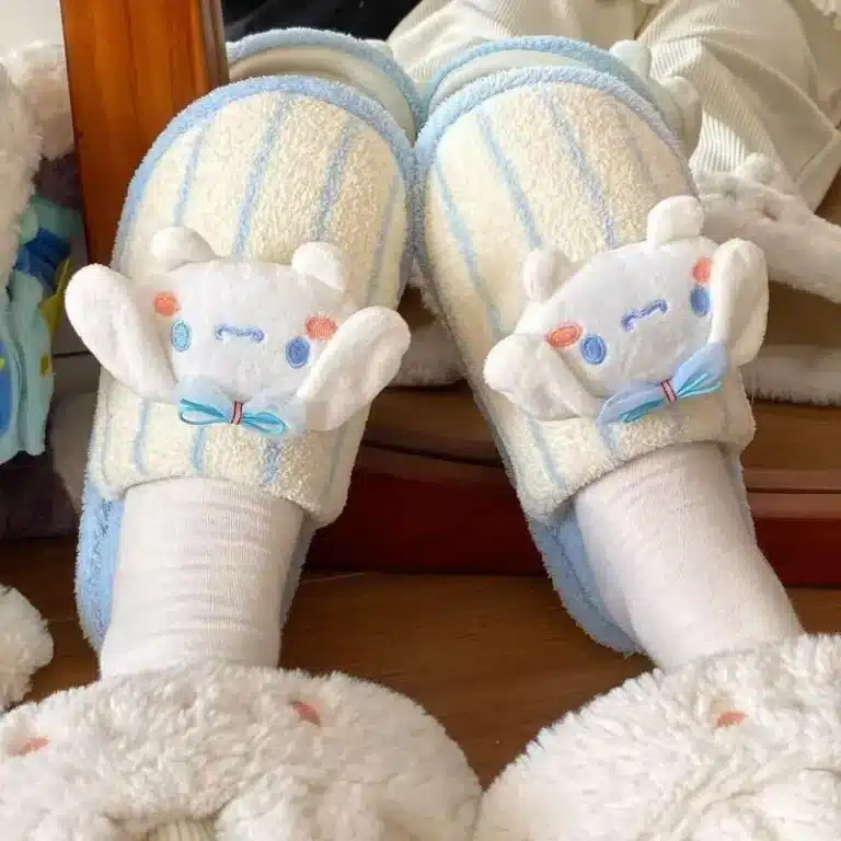 Pantoufles Rayées Avec Animaux Hello Kitty 6