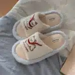Pantoufles Femme Fourrées Antidérapantes Chien 2