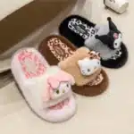 Pantoufles Peluche Hello Kitty Léopard 1