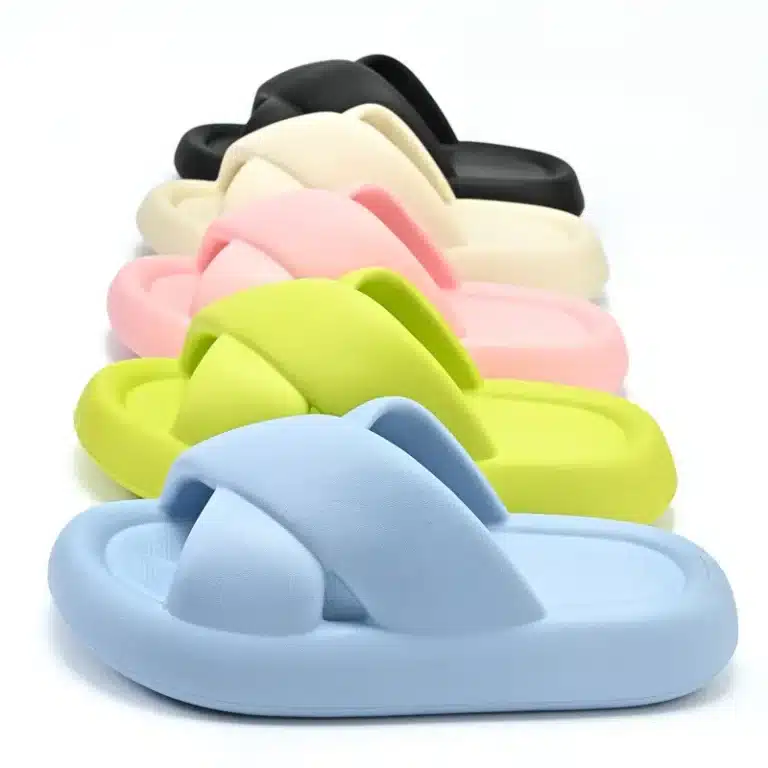 Claquettes Plateformes Compensées Colorées 4