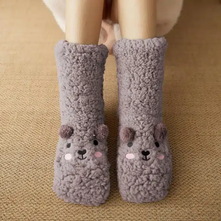 Chaussons Chaussettes Ourson Kawaii 3