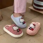 Chaussons Hello Kitty A Carreaux 5
