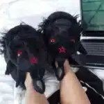 Chaussons Démon Noir Gothique 1
