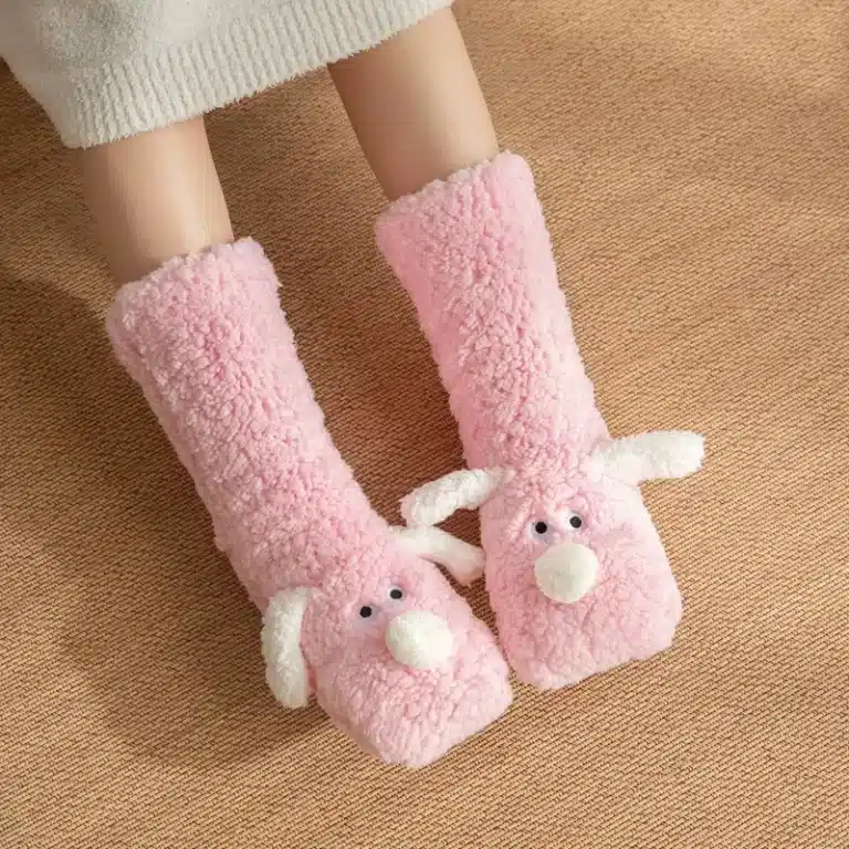 Chaussons Chaussettes Tête De Chien 6
