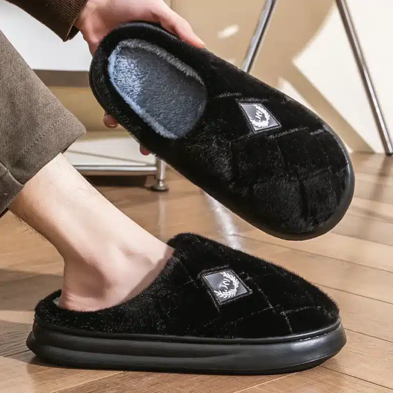 Chausson Homme Hiver Semelle Épaisse 3