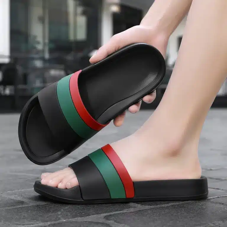 Chausson Rayé Tricolore Pour Homme 3