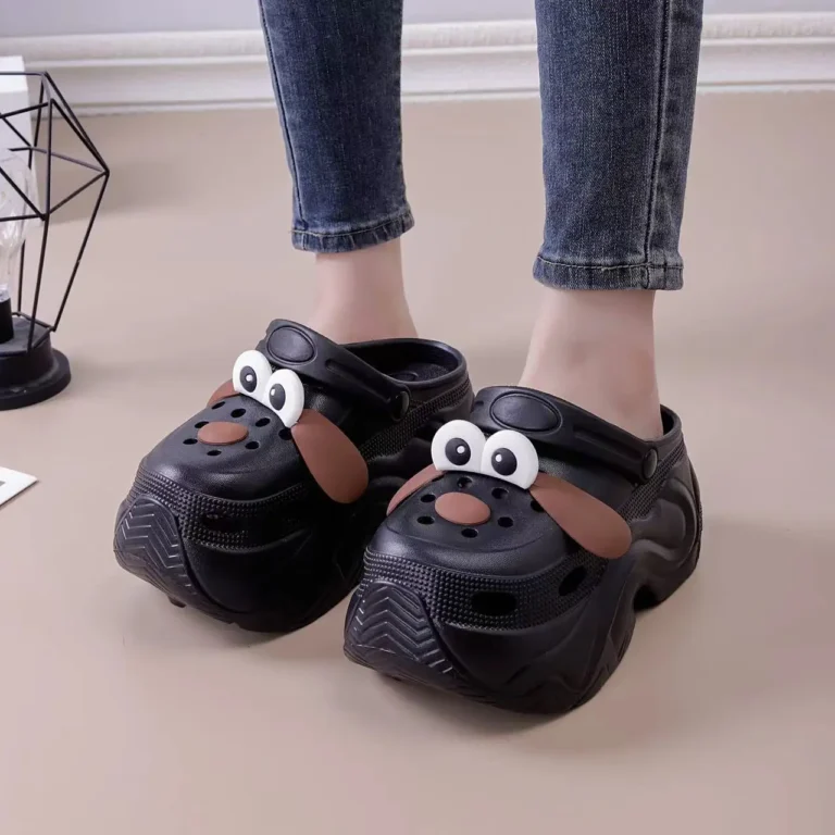 Sabots Epais Pour Femme Tête De Chien 1