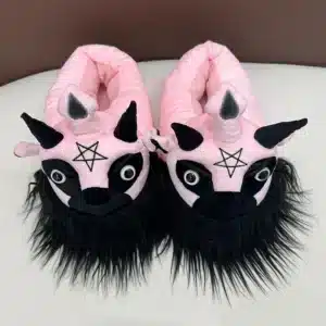 Chaussons Démon Rose Kawaii 1