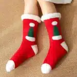 Chaussons Chaussettes Bonnet Père Noël 1