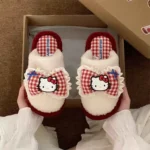 Pantoufles Hello Kitty Fourrure Et Petit Noeud 3