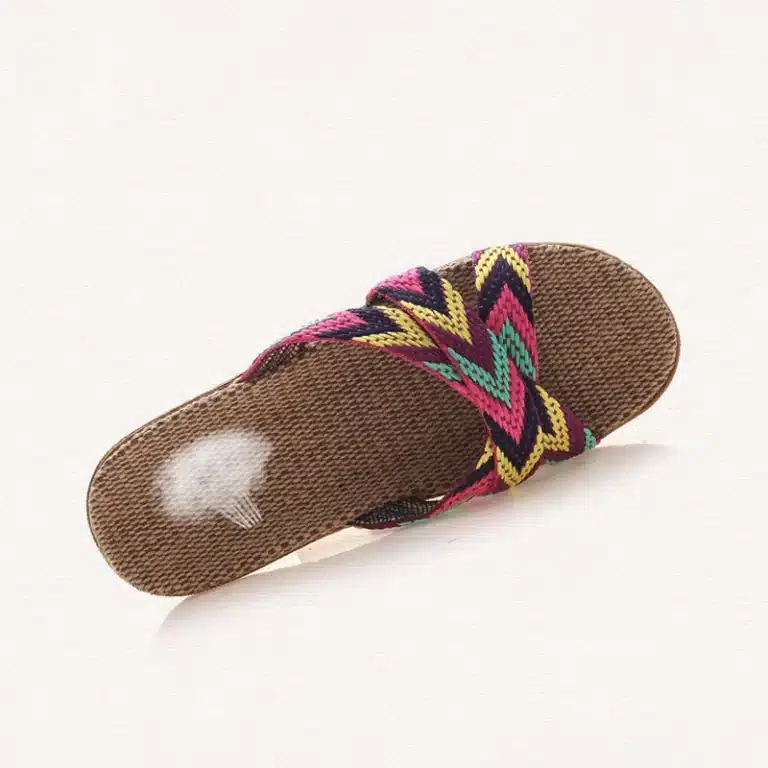 Jolies Pantoufles d\'Été En Lin Pour Femme 4