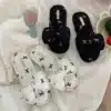 Chaussons D'Intérieur avec Noeuds Et Pois 3