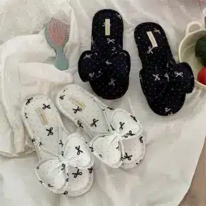 Chaussons D'Intérieur avec Noeuds Et Pois 3