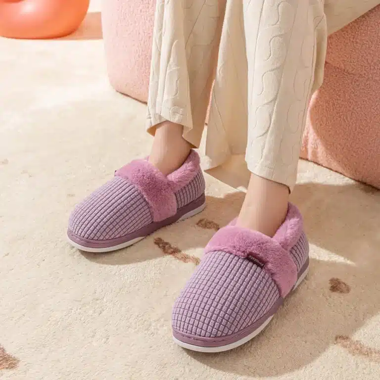 Chausson Fourré Fermé Élégant Pour Femme 6