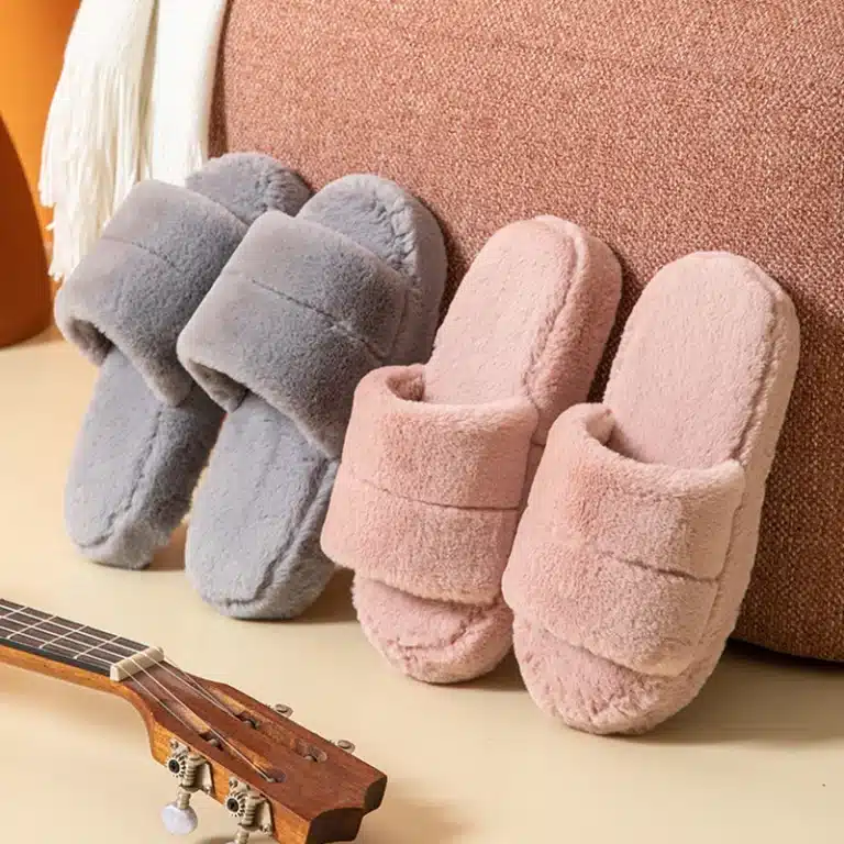 Pantoufles Ouvertes Moelleuses Femme 6