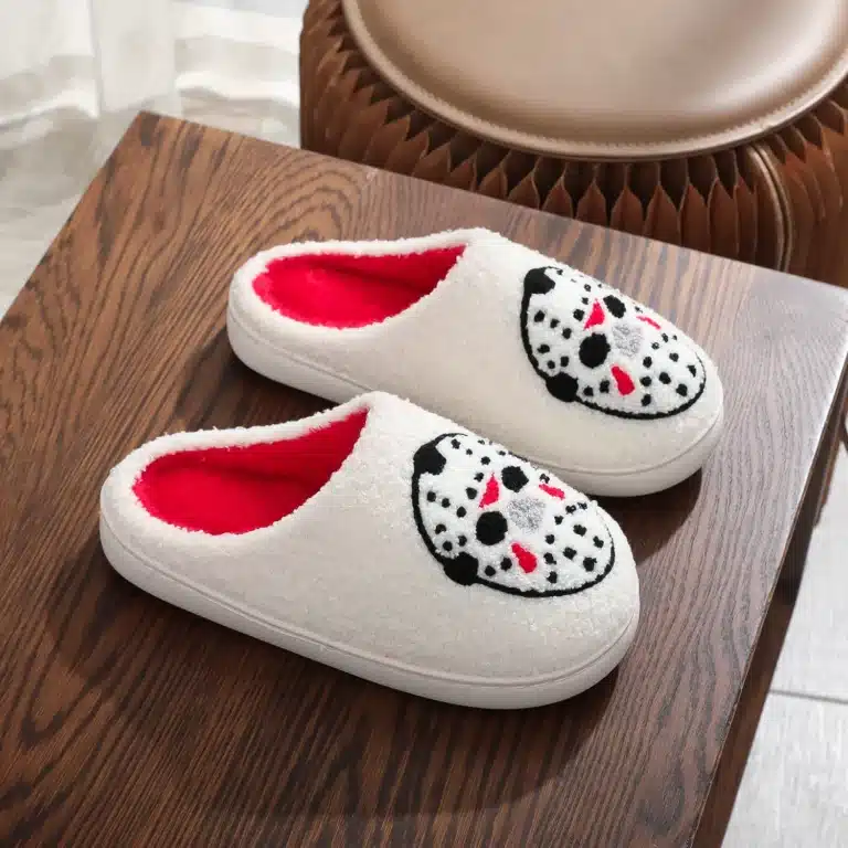 Pantoufles Halloween Squelette Coeur 5