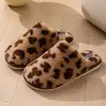 Chaussons Léopard Semelle Epaisse Femme 1