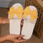 Chaussons Claquettes Fourrure Gros Noeud 4