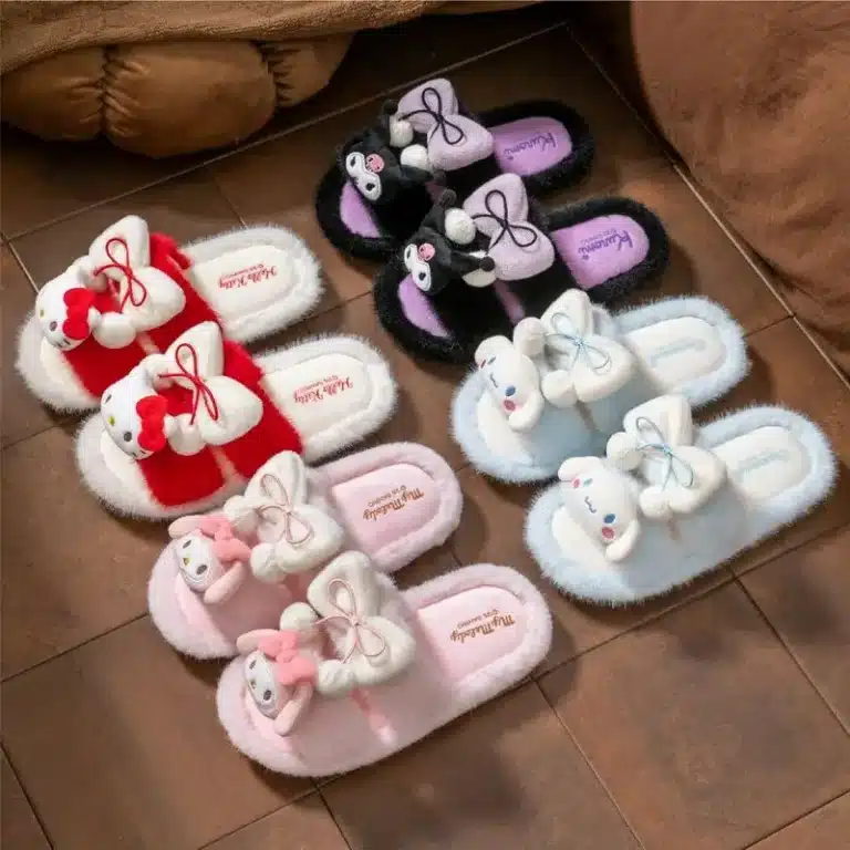 Pantoufles Mules Hello Kitty Mignonnes Avec Noeud 1