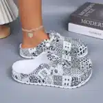 Pantoufles Sabots Noir Et Blanc 3