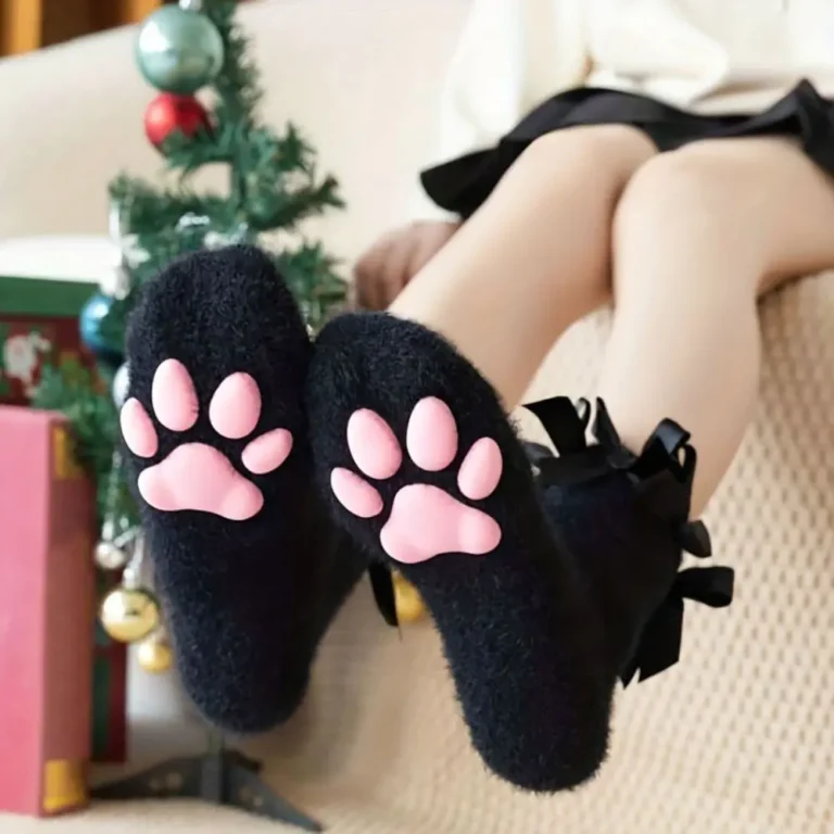 Chaussons Chaussettes Pattes De Chat Kawaii 1