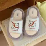 Pantoufles Femme Fourrées Antidérapantes Chien 4