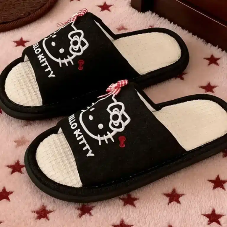 Pantoufles Eté Hello Kitty Noires 4