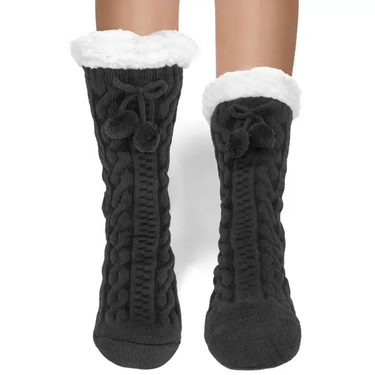 Chaussons Chaussettes Avec Pompons 1
