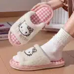 Pantoufles Hello Kitty A Carreaux 4
