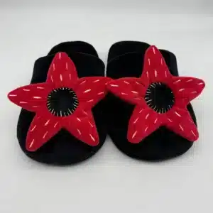 Pantoufles d'hiver en peluche pour femmes et hommes, chaussures d'intérieur à fleurs floues, chaussures simples, cadeaux de noël 1